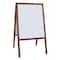 Flipside 42" x 24" Stained Marquee Easel with White Dry Erase Board & Black Chalkboard